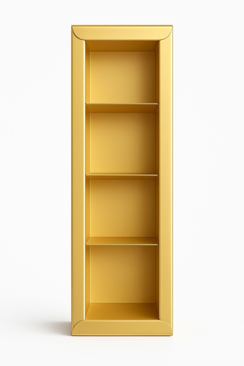 علب شكولاته ذهبي  مقسم 5 حبات غير مركب 