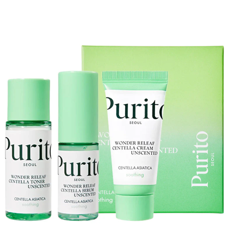 Purito SEOUL, Wonder Releaf Centella Mini Kit Unscented