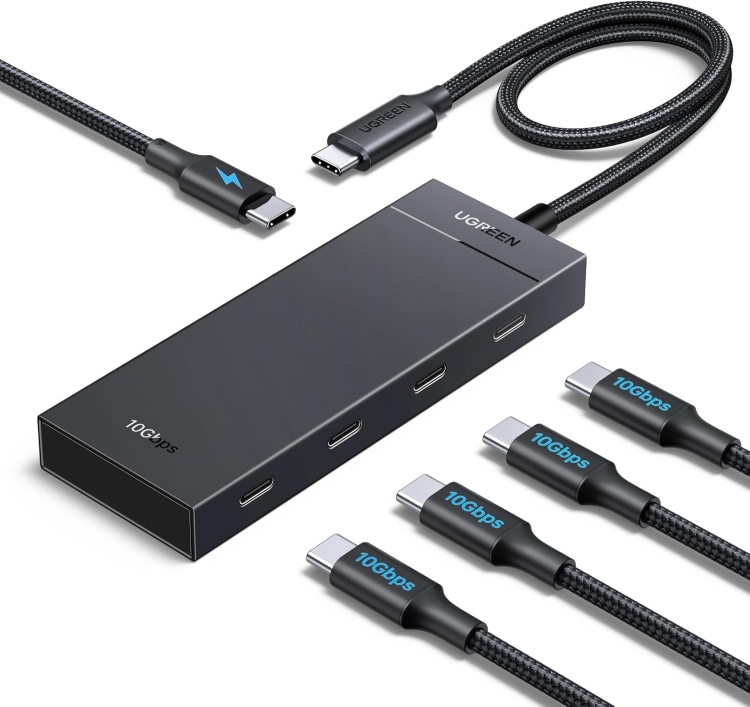  UGREEN 55334 5-IN-1 USB-C HUB USB-C TO 4XUSB-C 3.2 HUB WITH PD