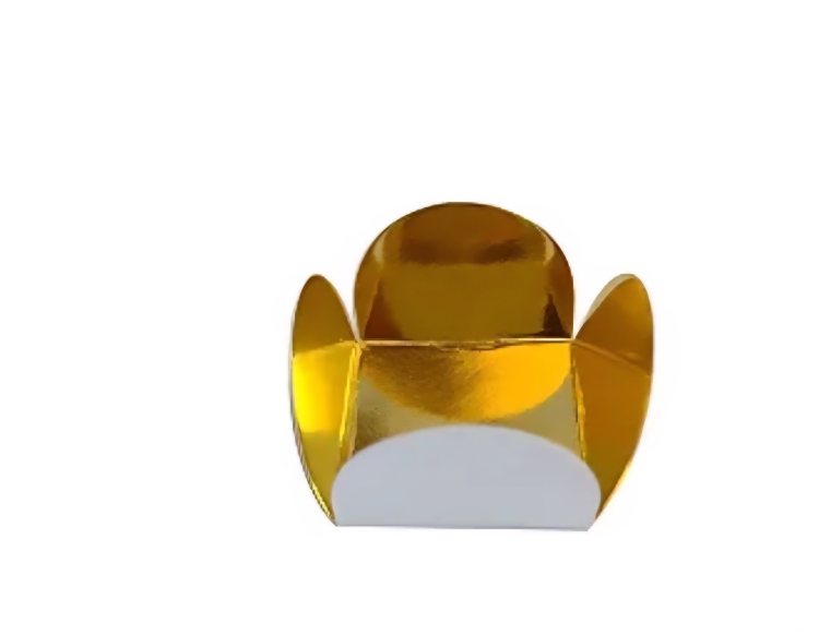 قواطع علب شوكولاته لون ذهبي قياس 3.5 سم عدد 200