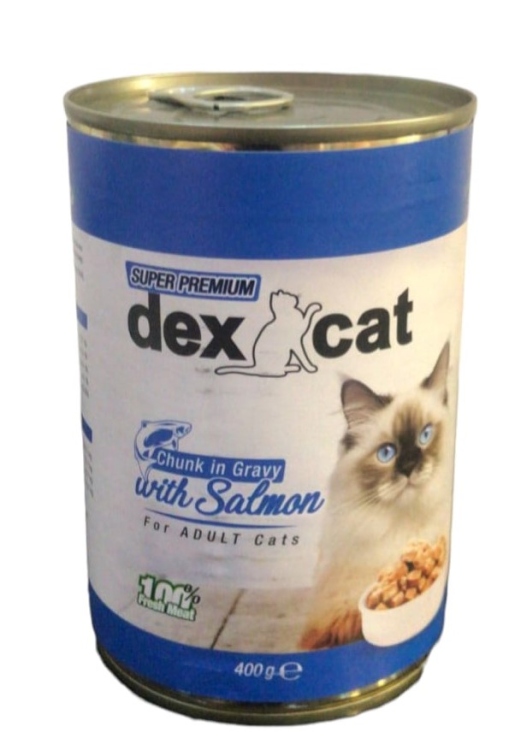 قطع ديكس كات في مرق بنكهة السلمون