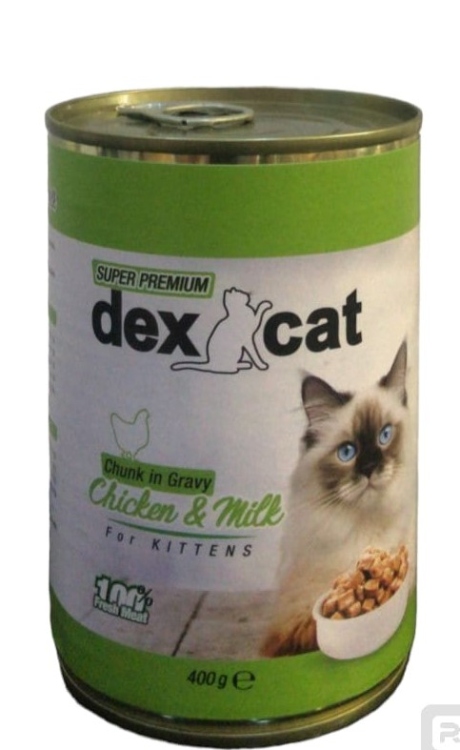 قطع ديكس كات في المرق بنكهة الدجاج والحليب