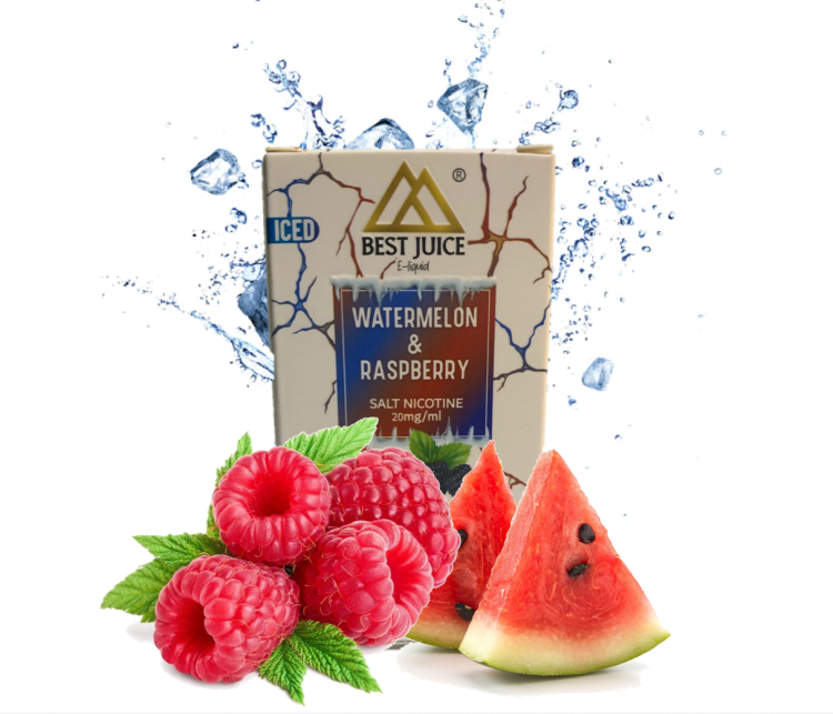 BEST JUICE Watermelon & Raspberry Ice SaltNic - 10ml - 20mg Nicotine  