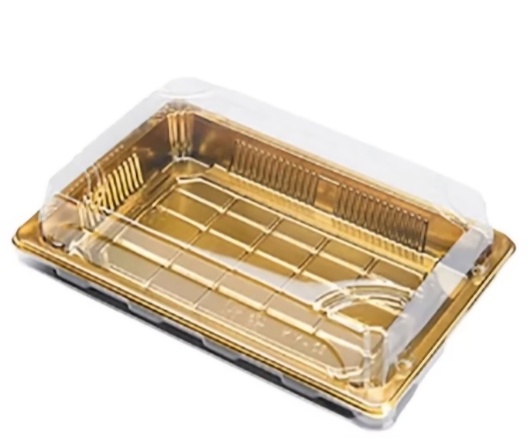 علب سوشي ذهبي 21 سم عرض 13 ارتفاع 5