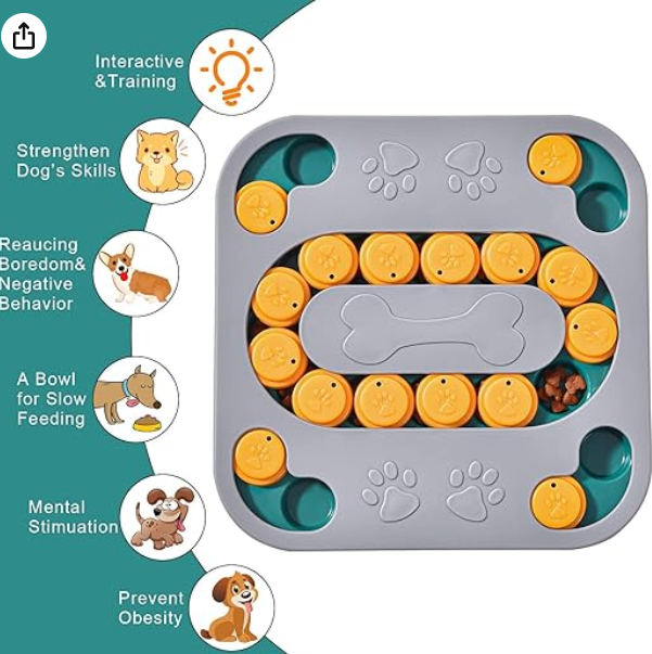 ألعاب تحفيز ذهني للجراء المبتدئين موزع طعام تفاعلية ألعاب 2 في 1 للكلاب 