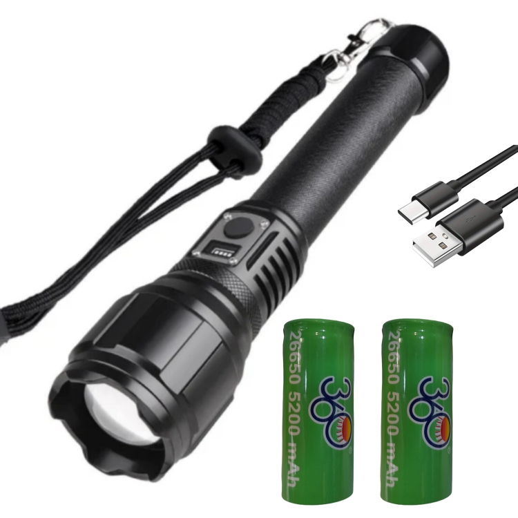 كشاف LED شحن مع زوم  مسافات بعيدة