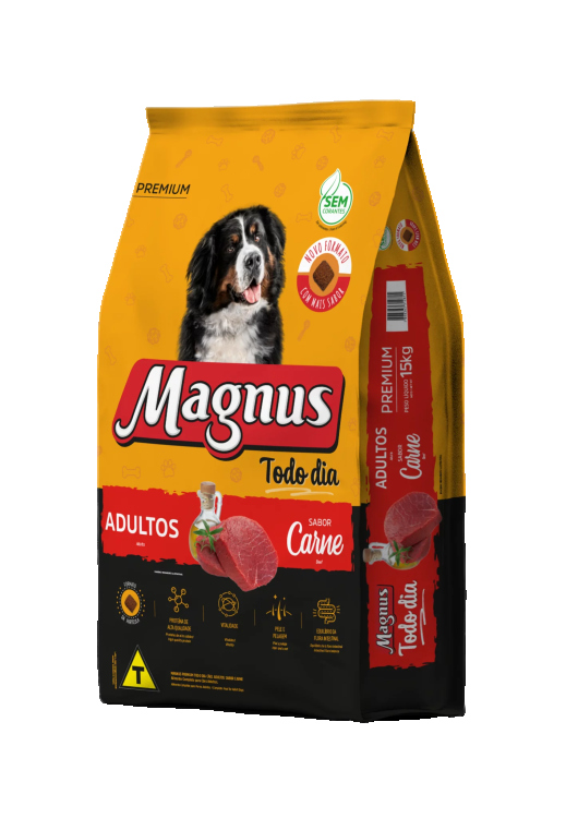 ماجنوس طعام فاخر للكلاب البالغة نكهة لحم بقري 