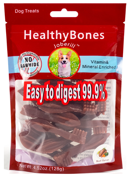 مكافآت على شكل فرشاة صحية بنكهة اللحم البقري للكلاب - 128 جم