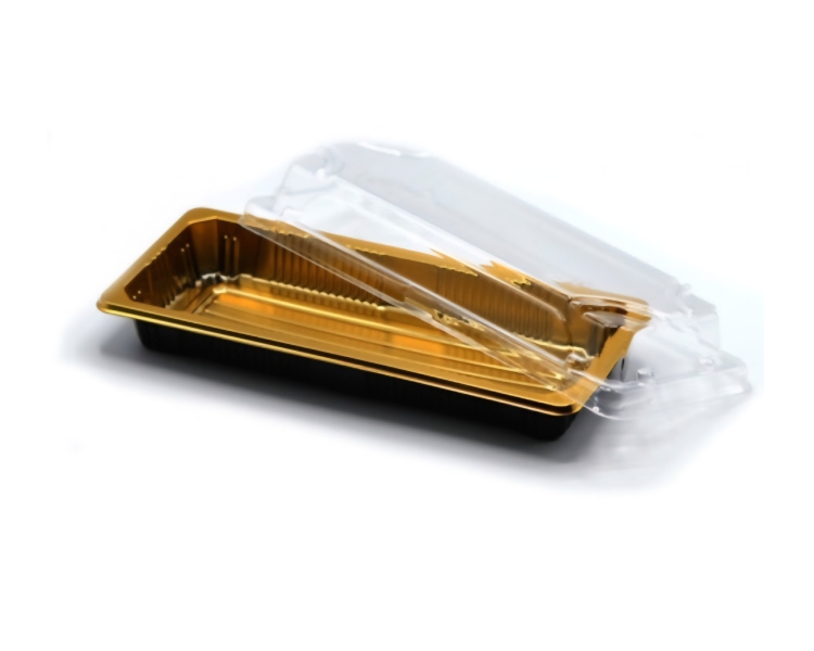علب سوشي ذهبي  22×9سم 