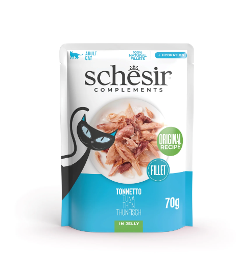 طعام رطب مكمل للقطط البالغة تونة في جيلي