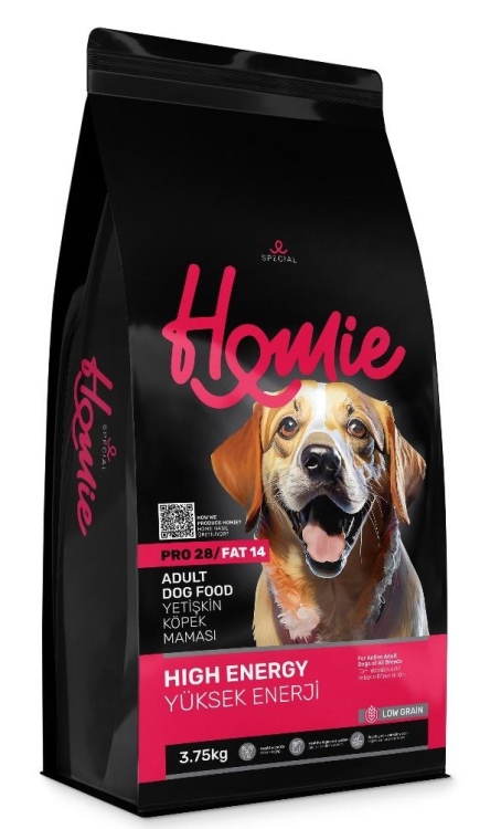 طعام هومي للكلاب البالغة منخفض الحبوب وعالي الطاقة بنكهة الدجاج 