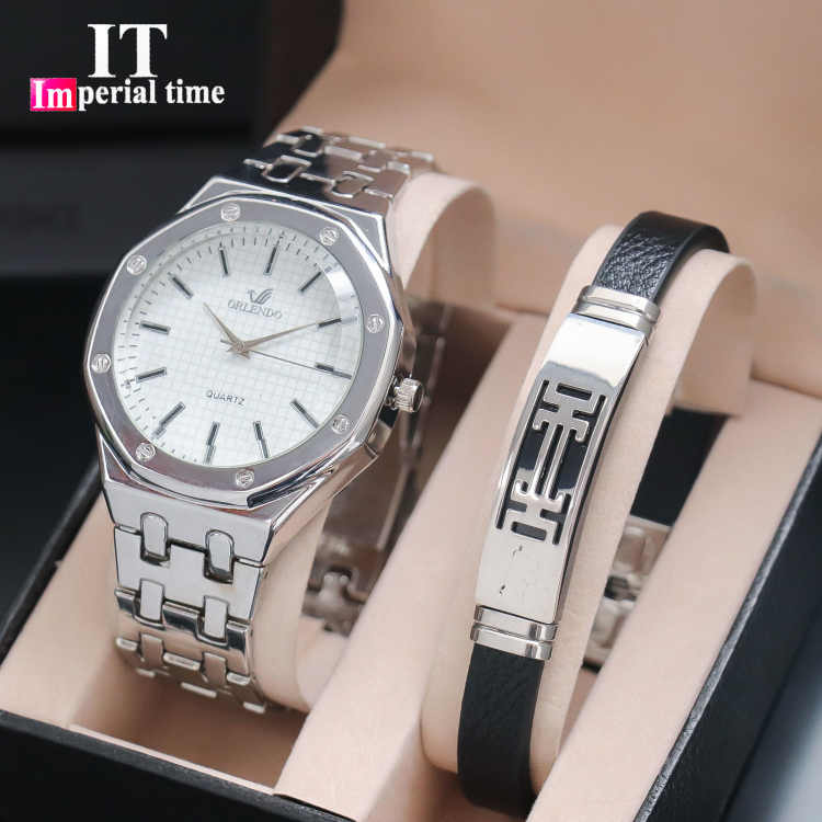 ساعة رجالية مع سوارة