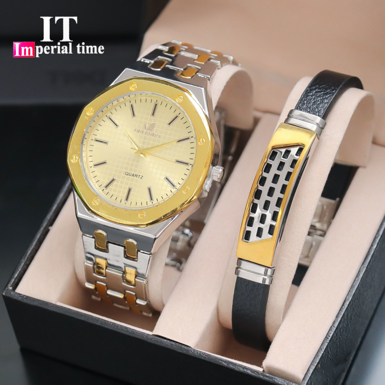 ساعه رجاليه مع سوارة عصريه