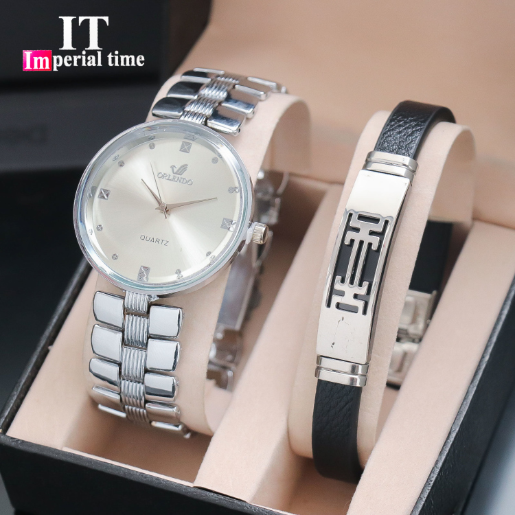 ساعه رجالية مع سوارة