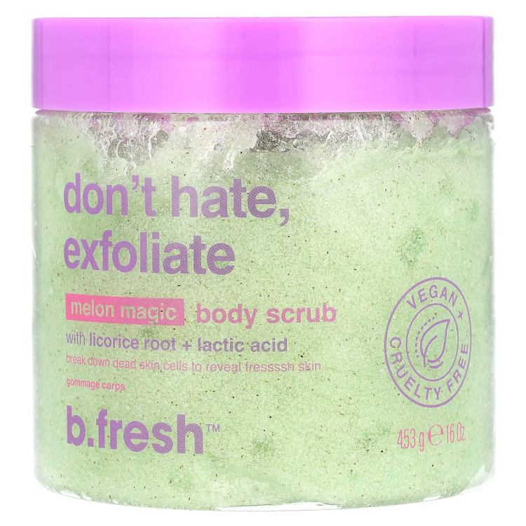 b.fresh, don't hate, exfoliate body scrub