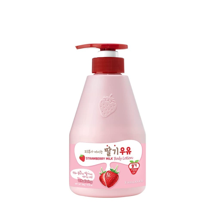 Kwailnara, Milk Body Lotion - Strawberry