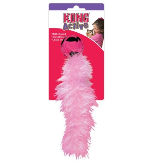 KONG Cat Wild Tails Assorted - a cat toy with a feather tail