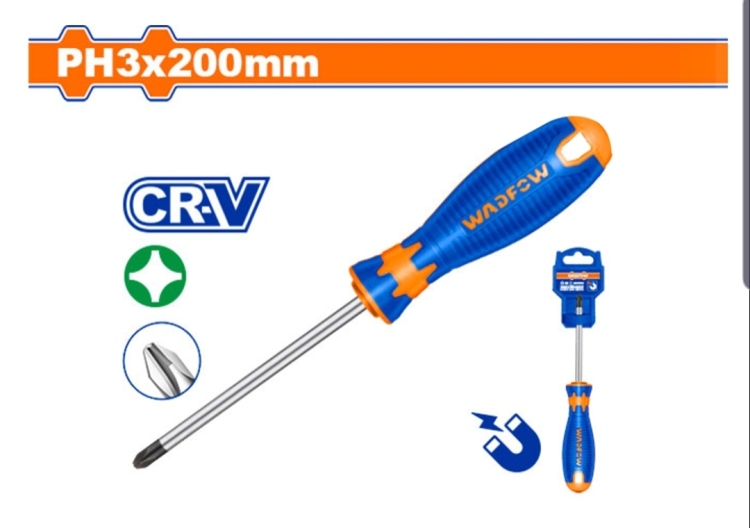 مفك مصلب 5"(WSD2225CRV)WADFOW عدد 12