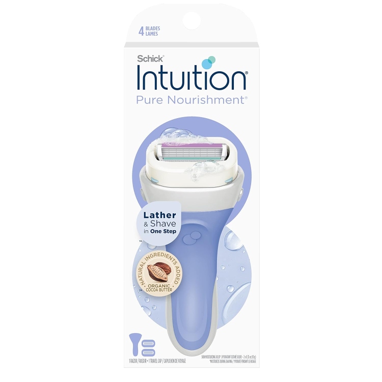 Schick, Intuition, Pure Nourishment with Organic Cocoa Butter  1 Razor & 2 Cartridge 