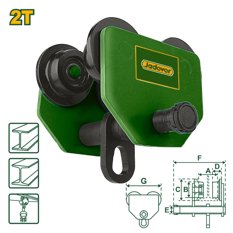 عرباية جسر للبلانكو 2 طن جاديفر  (JDCK4520)