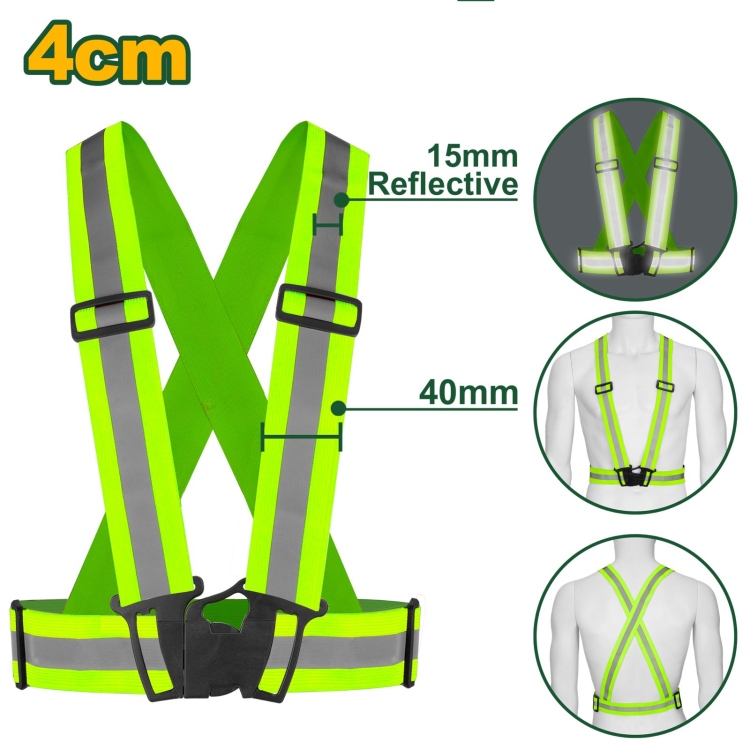 سترة عاكس قشاط لون أصفر جاديفر  (JDRV3812)