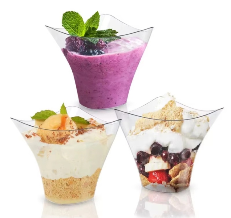 كاسات كرستال للحلويات 24 قطعه 