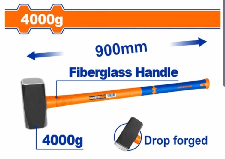 مهدة مربعة مع عصا فيبر 5كغ (WHM2350) WADFOW 