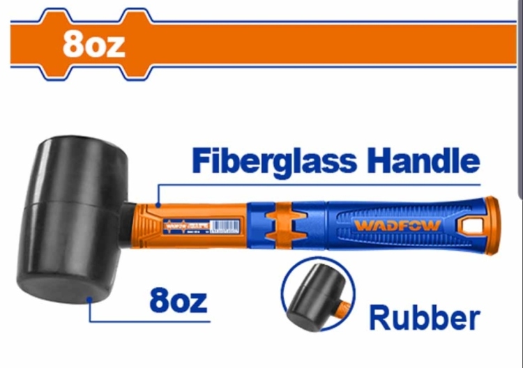 شاكوش بلاط ربر أسود يد فيبر 450 غم (WHM7302) WADFOW 