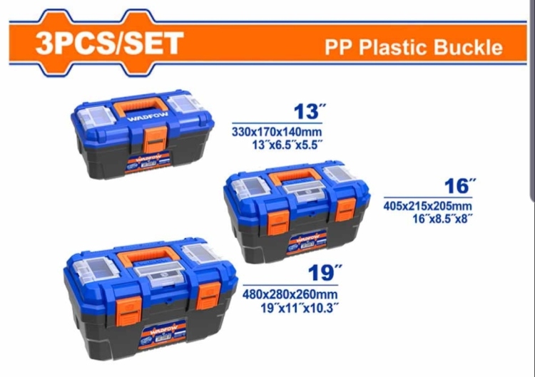 طقم صندوق عدة بلاستيك 4 قطع (WTB2104) WADFOW 