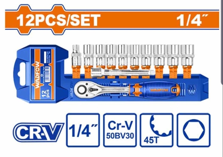 طقم بوكسات 12قطعة 3/8" (WST3212) WADFOW 