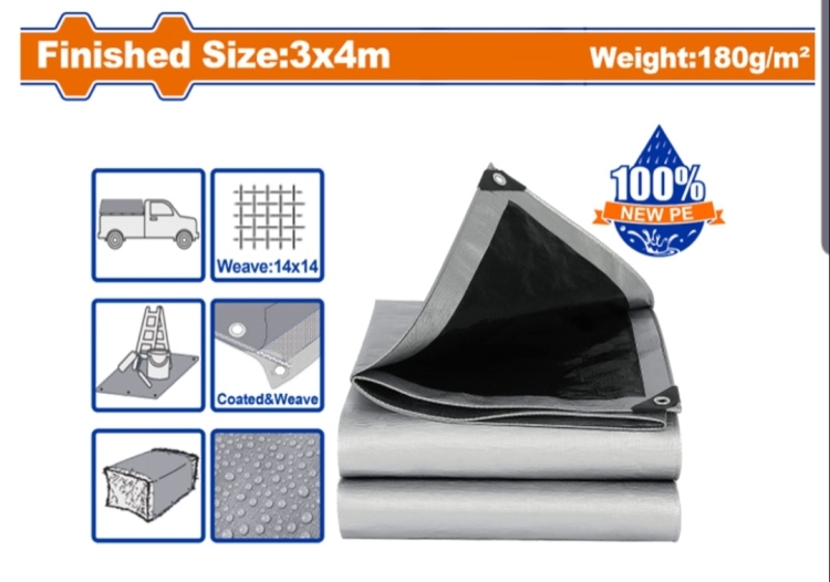 شادر مشمع فضي 4*5م-180غم/م2 (WTQ8845) WADFOW 