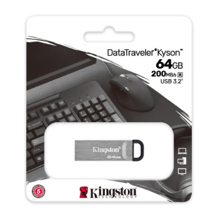 Kingston Flash 64GB DataTraveler Kyson - USB 3.2 200MB