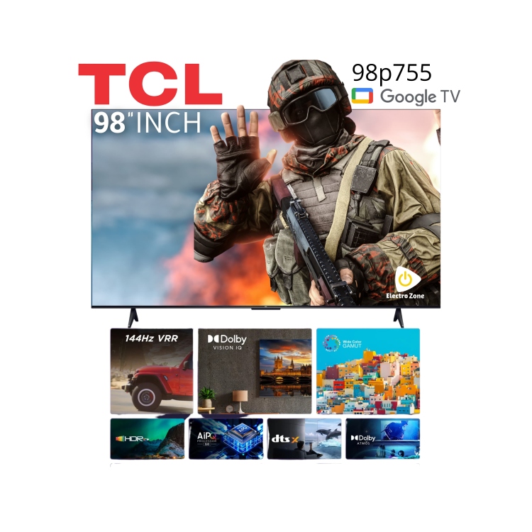 شاشة TCL الذكية 98 بوصة