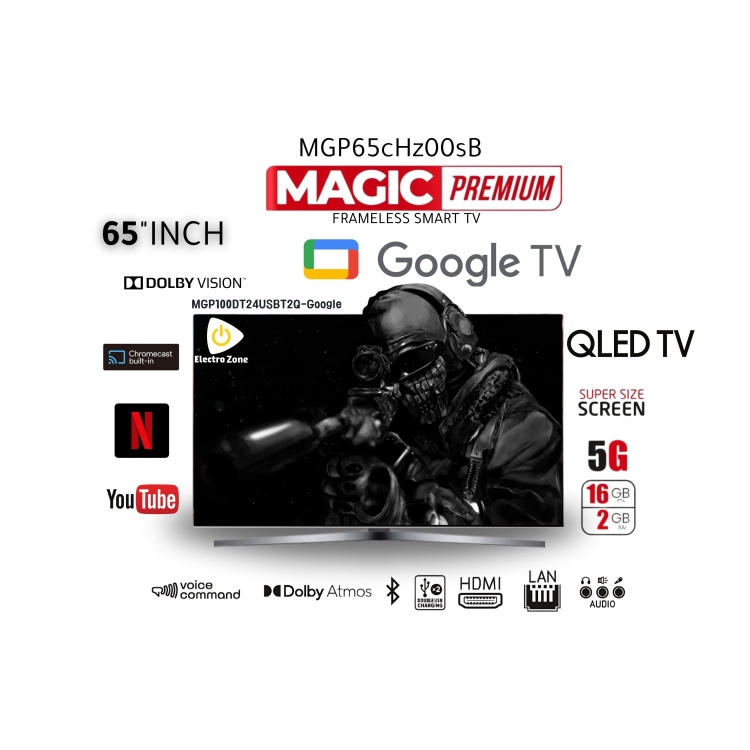 شاشة ماجيك بريميوم الذكية بدون إطار 65 بوصة
