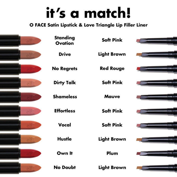 Elf, O FACE Satin Lipstick 