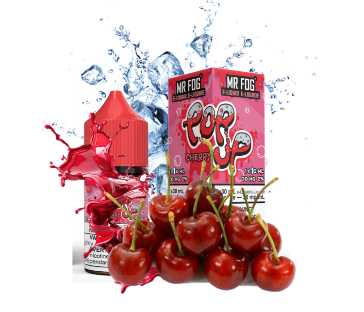 Mr. Fog Pop Up Cherry Ice -  SaltNic,  Vape Juice -  10ml, 20mg Nicotine 