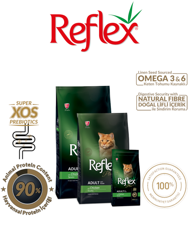 ريفليكس بلاس طعام القطط البالغة بالدجاج