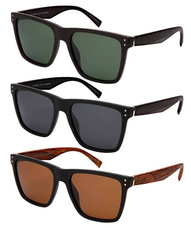  EyeframesInt-THE-11541076WD-P, Polarized Horn-Rimmed UNISEX Sunglasses, Assorted Colors