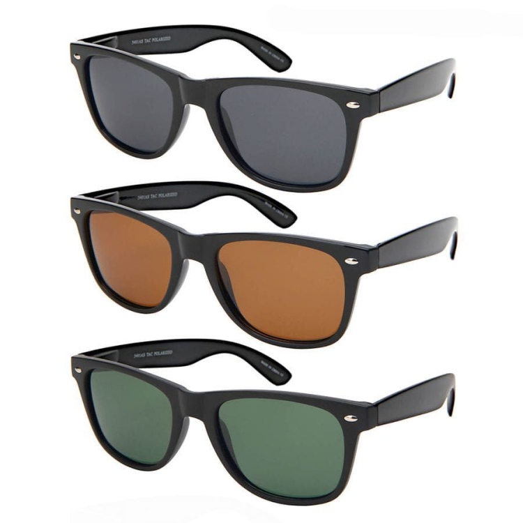 EyeframesInt-THE-115401AS-P, Polarized Horned-Rim UNISEX Sunglasses, Assorted Colors