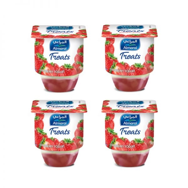 المراعي زبادي بالفراولة  تريتس 105جم *4 حبة