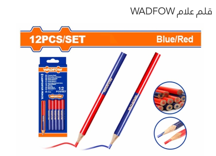 قلم علام أحمر وأزرق  (WMQ2512) WADFOW عدد 12