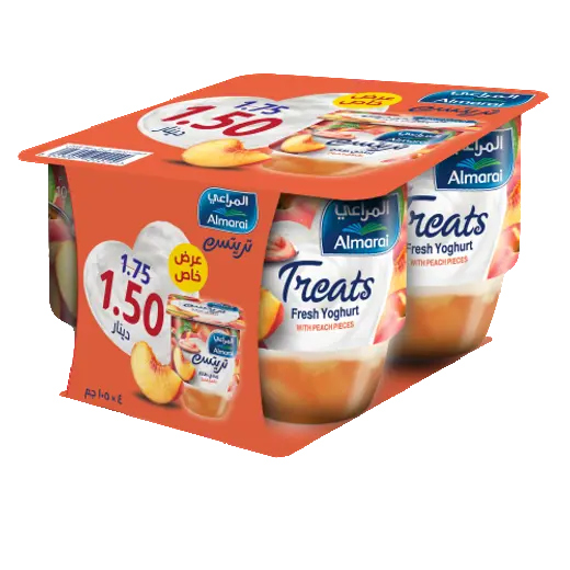 المراعي زبادي خوخ 100غم *4 حبة