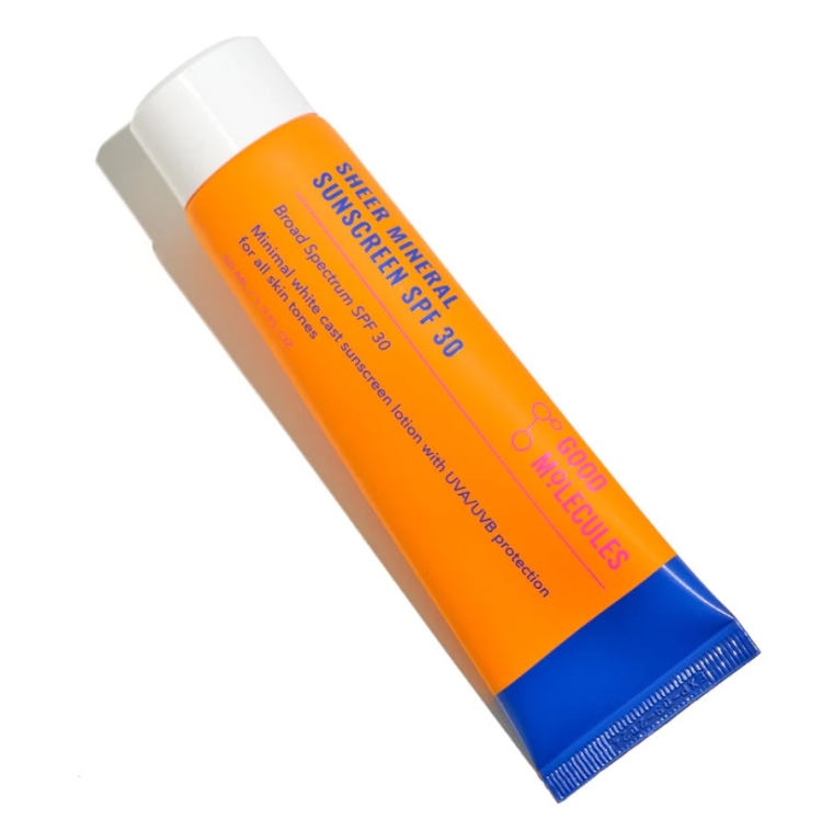 Good Molecules, SHEER MINERAL SUNSCREEN SPF 30 جود موليكيولز، واقي شمس فيزيائي بعامل حماية 30 