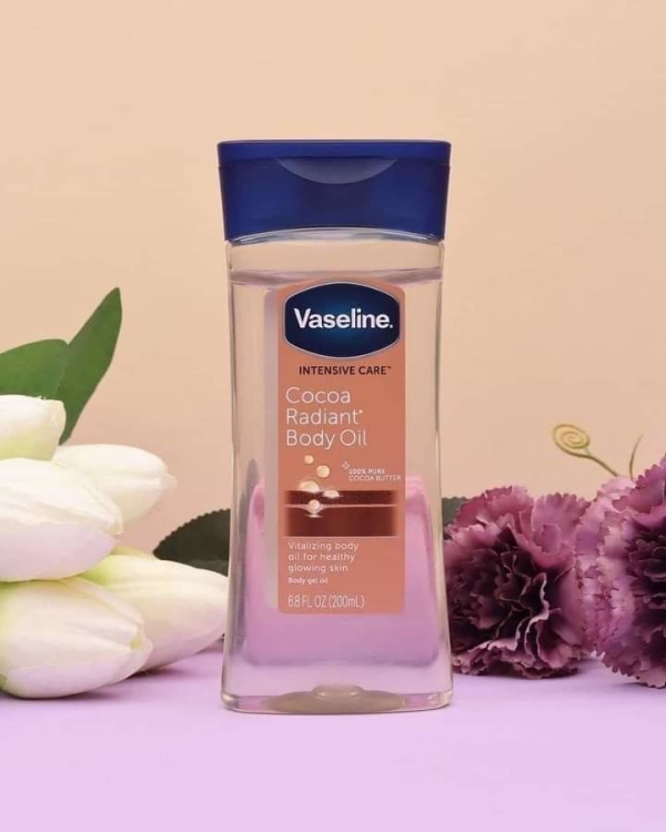 زيت جل فازلين للجسم vaseline cocoa radiant body gel oil
