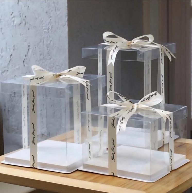 علب شفاف كيك او هدايا قياس 30×30 ارتقاع 45