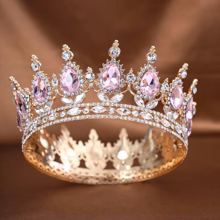 تاج كرستال تزين حلويات زهري4