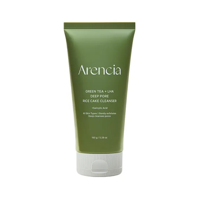 Arencia, Green Tea + LHA Deep Pore Rice Cake Cleanser