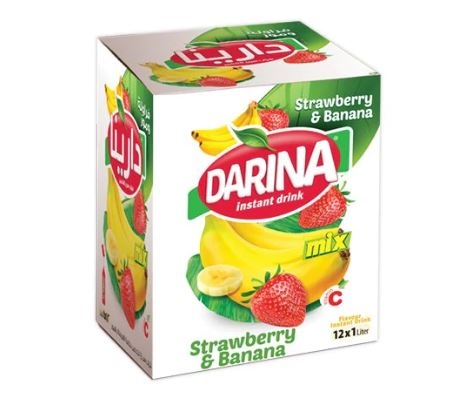 دارينا عصير موز وفراولة  45 غم *12 حبة