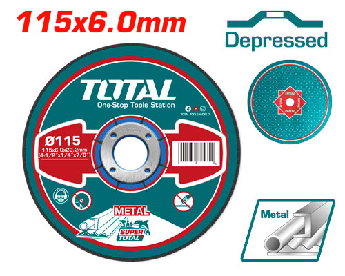 TOTAL TAC2231151 Abrasive metal grinding disc فيبر 4.5" جلخ حديد