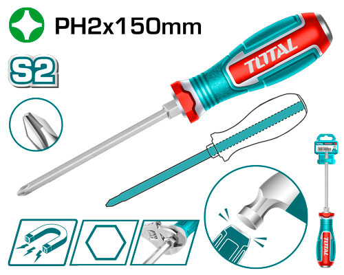 Total TGTPH2150 مفك ضرب مصلب PH2*150